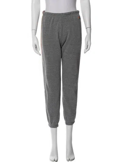Pre-owned Aviator Nation Striped Sweatpants In Gray