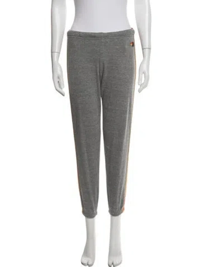 Pre-owned Aviator Nation Striped Sweatpants In Gray