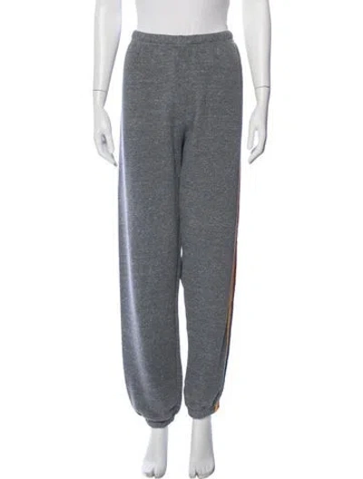Pre-owned Aviator Nation Striped Sweatpants In Gray