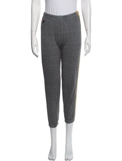 Pre-owned Aviator Nation Striped Sweatpants In Grey