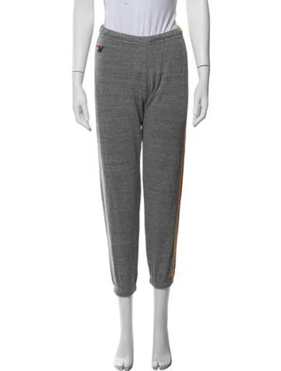Pre-owned Aviator Nation Striped Sweatpants In Grey