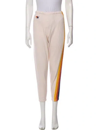 Pre-owned Aviator Nation Striped Sweatpants In Neutral