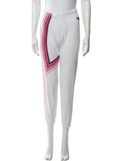 Pre-owned Aviator Nation Striped Sweatpants In Neutral