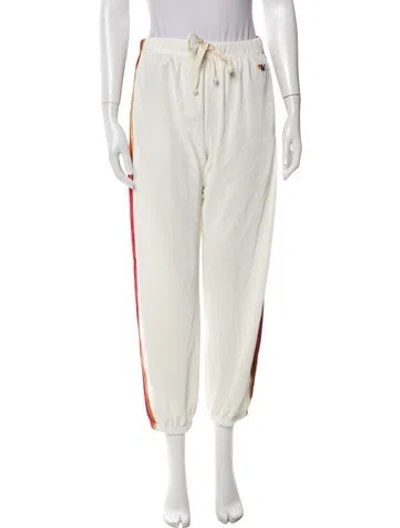 Pre-owned Aviator Nation Striped Sweatpants In Neutral