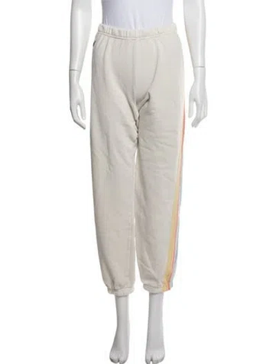 Pre-owned Aviator Nation Striped Sweatpants In Neutral