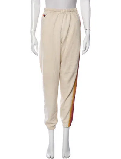 Pre-owned Aviator Nation Striped Sweatpants In Neutrals