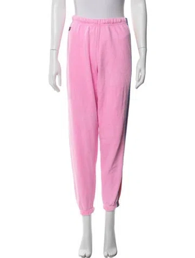Pre-owned Aviator Nation Striped Sweatpants In Pink