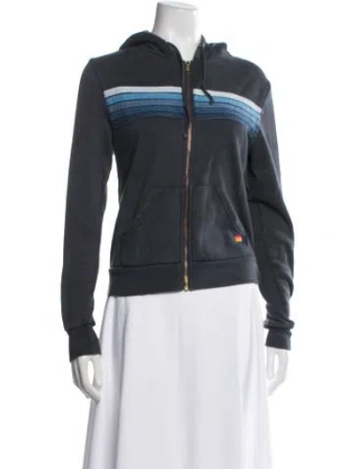 Pre-owned Aviator Nation Striped Top In Blue