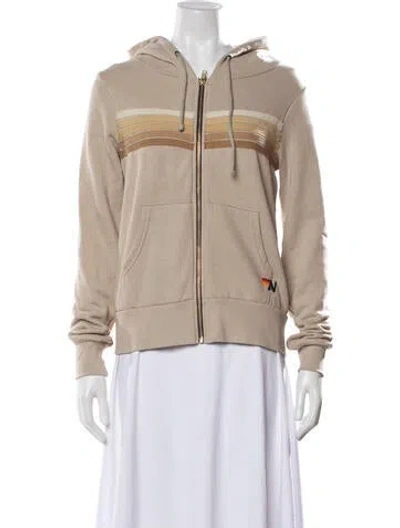 Pre-owned Aviator Nation Striped Top In Neutral