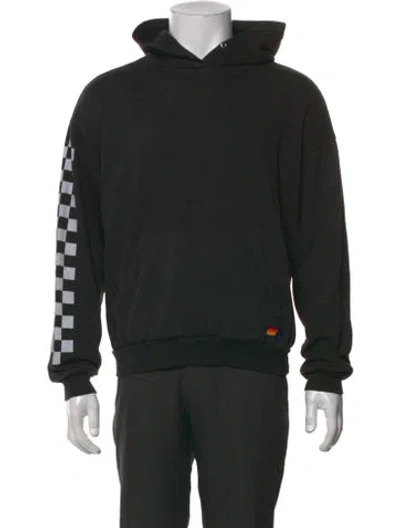 Pre-owned Aviator Nation Striped Turtleneck Pullover In Black