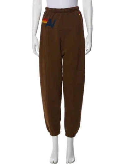 Pre-owned Aviator Nation Sweatpants In Brown
