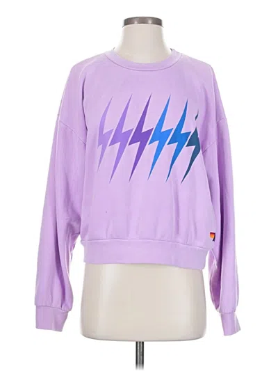 Pre-owned Aviator Nation Sweatshirt In Purple