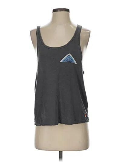 Pre-owned Aviator Nation Tank Top Gray Halter Neckline Tops