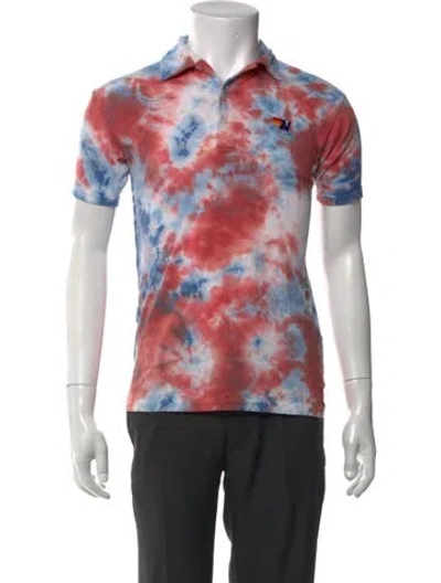 Pre-owned Aviator Nation Tie-dye Print Collar Polo Shirt In Multi