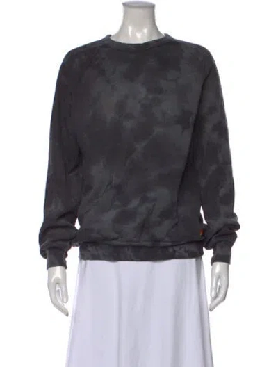 Pre-owned Aviator Nation Tie-dye Print Crew Neck Sweatshirt In Gray