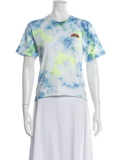 Pre-owned Aviator Nation Tie-dye Print Crew Neck T-shirt In Multi