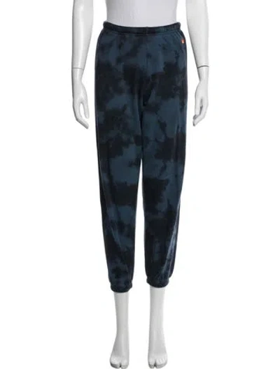 Pre-owned Aviator Nation Tie-dye Print Distressed Accents Sweatpants In Blue
