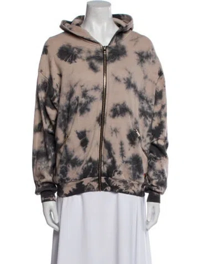 Pre-owned Aviator Nation Tie-dye Print Faux Fur Jacket