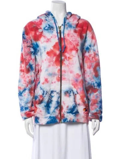 Pre-owned Aviator Nation Tie-dye Print Jacket In Blue