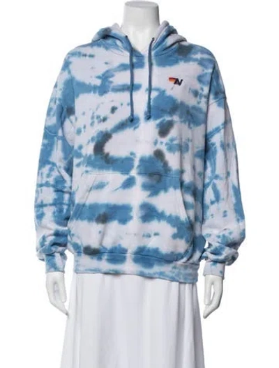 Pre-owned Aviator Nation Tie-dye Print Jacket In Blue