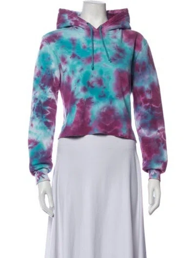 Pre-owned Aviator Nation Tie-dye Print Jacket In Purple