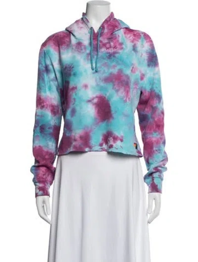 Pre-owned Aviator Nation Tie-dye Print Lounge Set In Purple