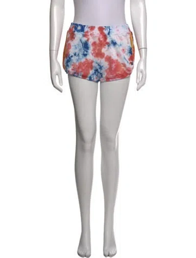 Pre-owned Aviator Nation Tie-dye Print Mini Shorts In Blue