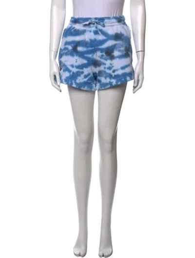 Pre-owned Aviator Nation Tie-dye Print Mini Shorts In Blue