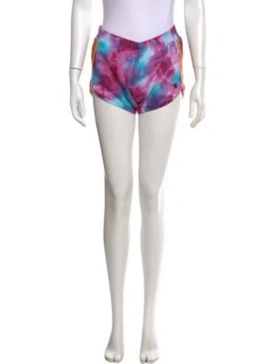 Pre-owned Aviator Nation Tie-dye Print Mini Shorts W/ Tags In Purple