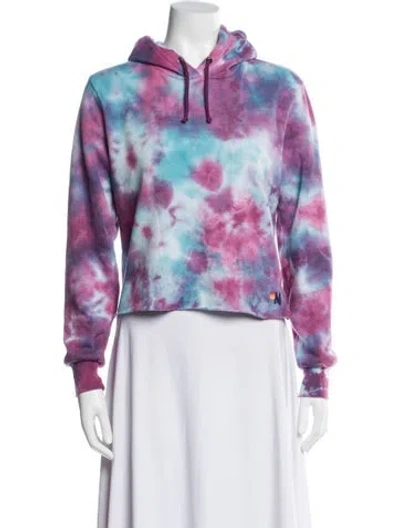 Pre-owned Aviator Nation Tie-dye Print Performance Jacket In Purple