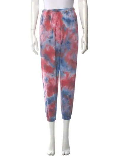 Pre-owned Aviator Nation Tie-dye Print Skinny Leg Pants In Blue