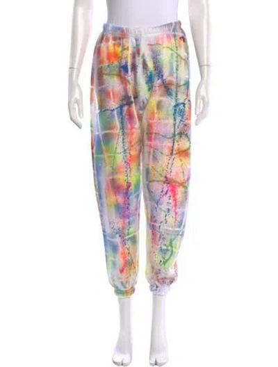 Pre-owned Aviator Nation Tie-dye Print Skinny Leg Pants In Multi