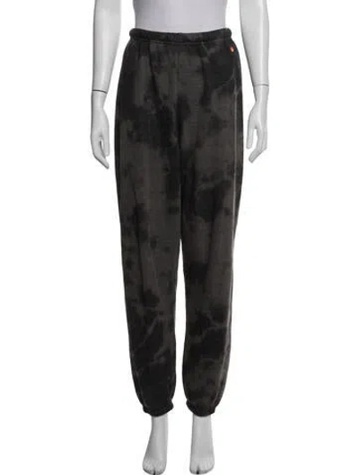 Pre-owned Aviator Nation Tie-dye Print Straight Leg Pants In Black
