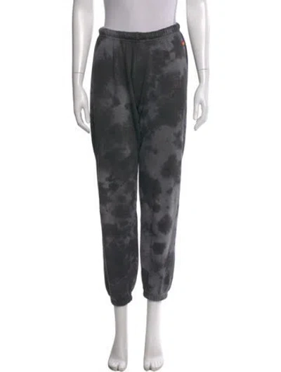 Pre-owned Aviator Nation Tie-dye Print Straight Leg Pants In Gray