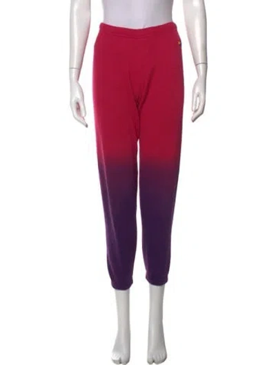 Pre-owned Aviator Nation Tie-dye Print Straight Leg Pants In Pink