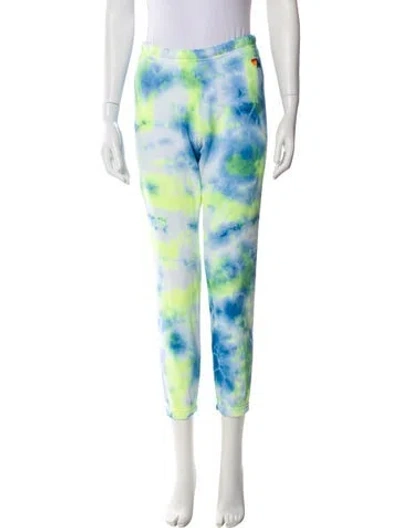 Pre-owned Aviator Nation Tie-dye Print Sweatpants In Blue