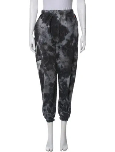 Pre-owned Aviator Nation Tie-dye Print Sweatpants In Gray