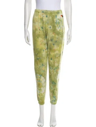 Pre-owned Aviator Nation Tie-dye Print Sweatpants In Green