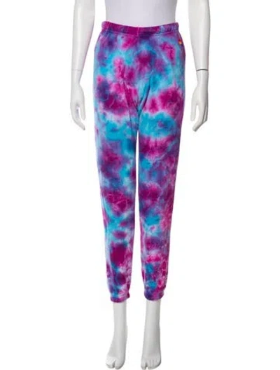 Pre-owned Aviator Nation Tie-dye Print Sweatpants In Purple