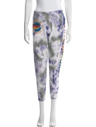 Pre-owned Aviator Nation Tie-dye Print Sweatpants In Purple