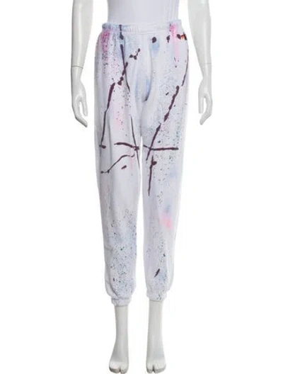 Pre-owned Aviator Nation Tie-dye Print Sweatpants In White