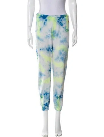 Pre-owned Aviator Nation Tie-dye Print Sweatpants In Yellow