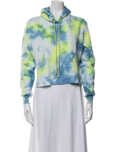 Pre-owned Aviator Nation Tie-dye Print Top In Blue