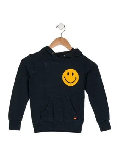 Pre-owned Aviator Nation Babies' Toddler Boys' Printed Hoodie In Gray