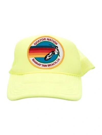 Pre-owned Aviator Nation Trucker Hat In Green