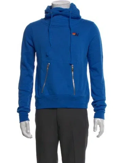 Pre-owned Aviator Nation Turtleneck Long Sleeve Hoodie In Blue