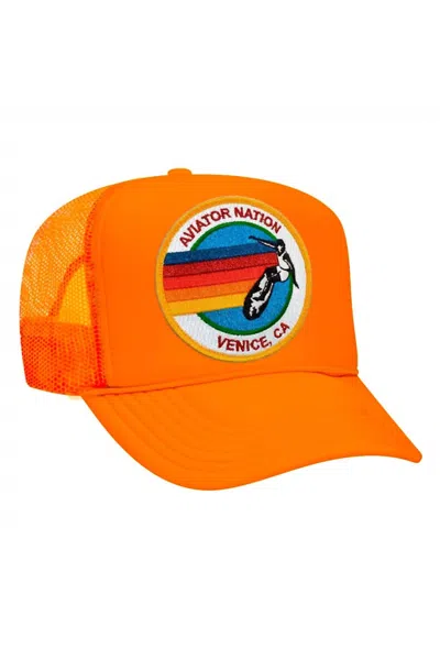 Aviator Nation Unisex - Signature Vintage Low Rise Hat In Retro Rainbow Stripe In Multi