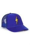 Aviator Nation Unisex Vintage Bolt Low Rise Trucker Hat In Royal Blue In Blue
