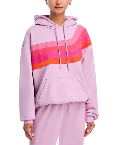 Aviator Nation Wave Pullover Hoodie In Pink