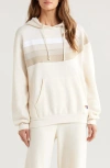 Aviator Nation Wave Stripe 4 Hoodie In Vintage White/vintage White